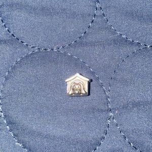 Dog in dog House, charm with red heart